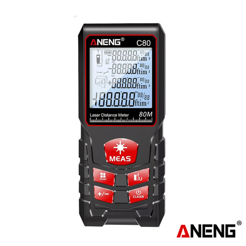 Aneng C80 Laser Rangefinder Distance Pengukur Jarak Laser 80 Meter Ori