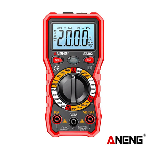 Aneng SZ302 Multimeter Digital AC DC Tester NCV Detektor Original