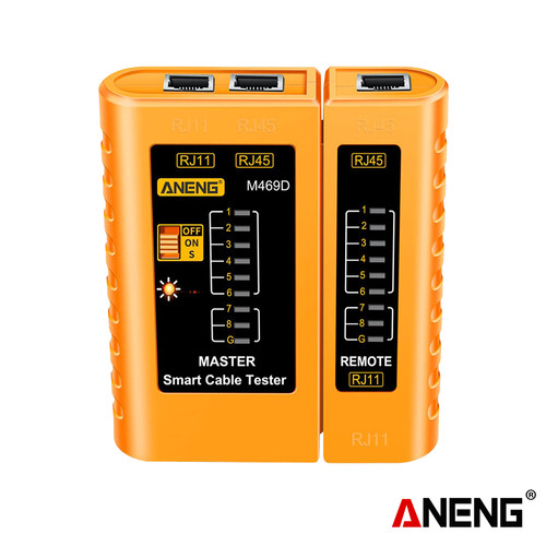 Aneng M469D Tester Jaringan Internet Telpon Network RJ45 RJ11 Original