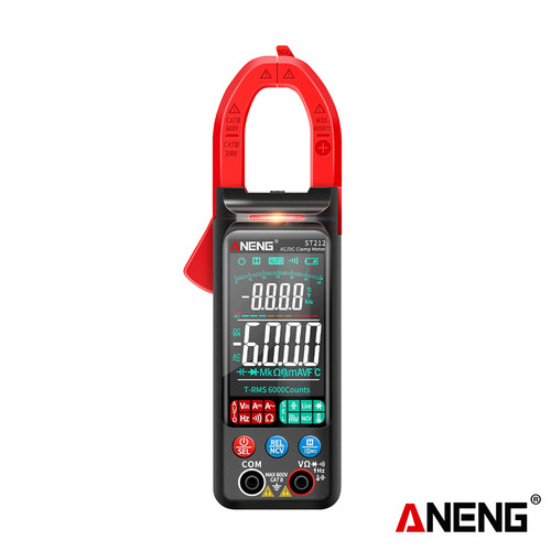 Aneng ST212 Clamp Meter AC DC T-RMS 6000 Counts REL NCV Original