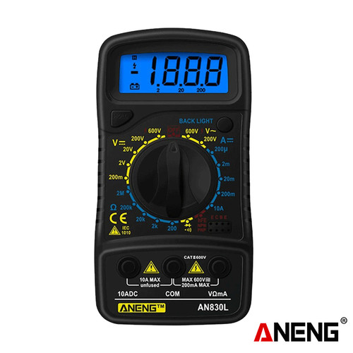 Aneng AN830L Digital Multimeter LCD Lampu Latar Portable Original