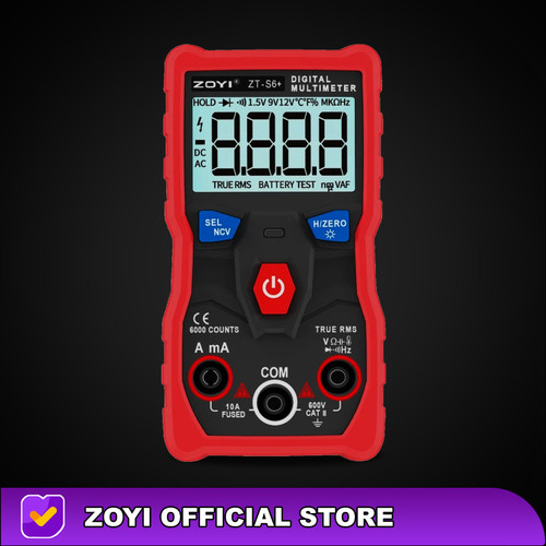 ZOYI ZT S6+ Multi meter Digital Auto Ampere AC DC Auto Capasistor AC DC Volt Resistor Buzzer Diode