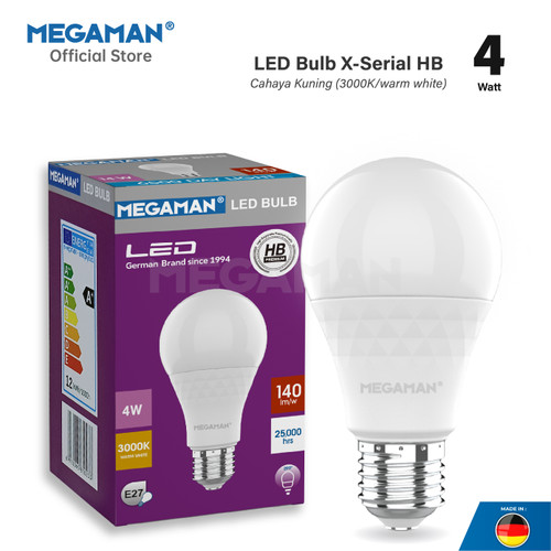 LAMPU MEGAMAN LED X Serial Bulb YTA60Z2 4W H Cahaya Kuning dan Putih