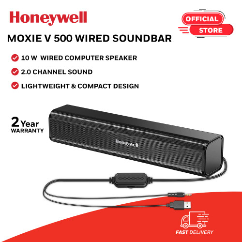 Honeywell Moxie V500 Portable USB Wired Soundbar