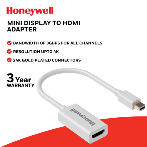 Honeywell Kabel HDMI to Mini Display Port Adapter - White