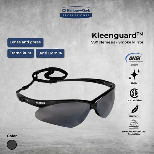 KleenGuard™ Eyewear V30 Nemesis Smoke Mirror- Kacamata Safety Anti UV