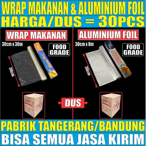 Plastik Wrapping Cling Wrap Foodgrade n Aluminium Foil Makanan /Dus JsK