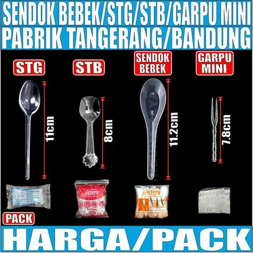 Sendok Teh STG / Sendok Jelly Eskrim STB / Sendok Bebek Plastik Pack