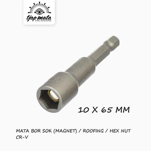 [EZM.0601431] TJAP MATA / CAP MATA Obeng Sock / Mata Bor Sock / Roofing / Baja Ringan / Hex Nut (Magnet) (1 PC) 10 X 65 MM