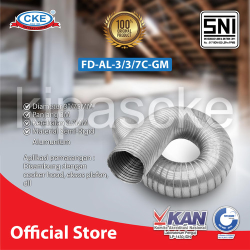 [EZM.0101754] FLEXIBLE DUCT CKE FD-AL-3/3/7C-GM 3" 3 METER DUCT HOSE