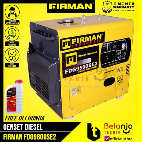 [EZM.3503856] Firman Generator Set Diesel FDG 9500 SE2 Genset Solar Silent 6000 WATT
