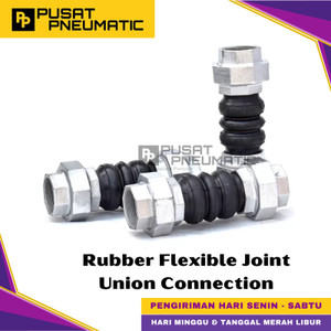 [EZM.9500808] 1" Rubber Flexible Joint Twinflex Watermur Drat Union Connection DN 25 Size 1 Inch