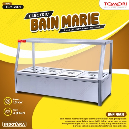 Penghangat Makanan Food Warmer Bain Marie 4 Tray Tomori - TBM 20 1