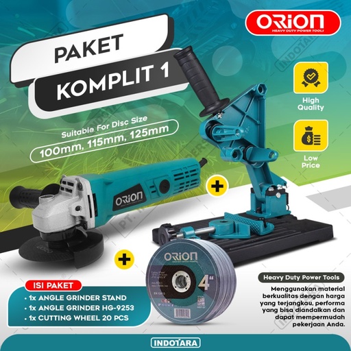 Paket Komplit 1 - Gerinda Tangan Orion HG9523