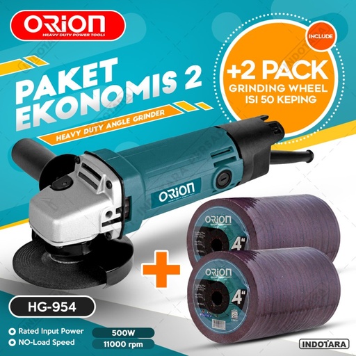 Paket Ekonomis 2 - Gerinda Tangan HG954 - 2 Pack Mata Gerinda Poles