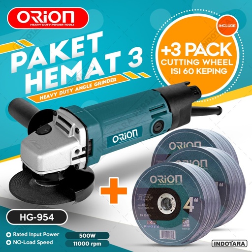 Paket Hemat 3 - Gerinda Tangan HG954 - 3 Pack Mata Gerinda Potong