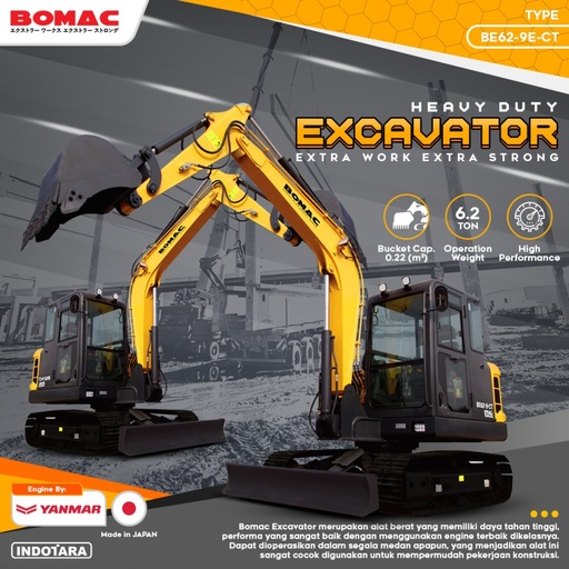 Bomac Excavator 6.2T - BE62 9E CT