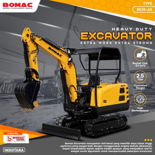 Bomac Excavator 2.5T - BE25 AS