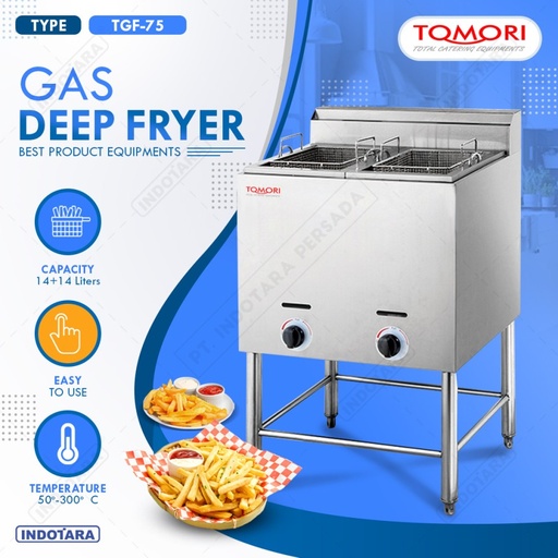 Gas Deep Fryer 28L / Mesin Penggoreng Tomori - TGF75