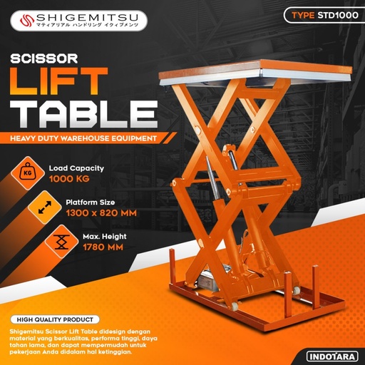 Scissor Lift Table 1 Ton Shigemitsu - STD1000