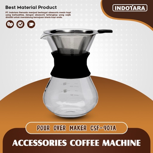 Server V60 Glass Pour Over Coffee Maker - CSF901A