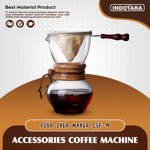 Server V60 Glass Pour Over Coffee Maker - CSF4