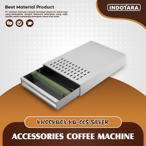 Tempat Ampas Kopi / Coffee Knock Box Drawer - KB06S Silver