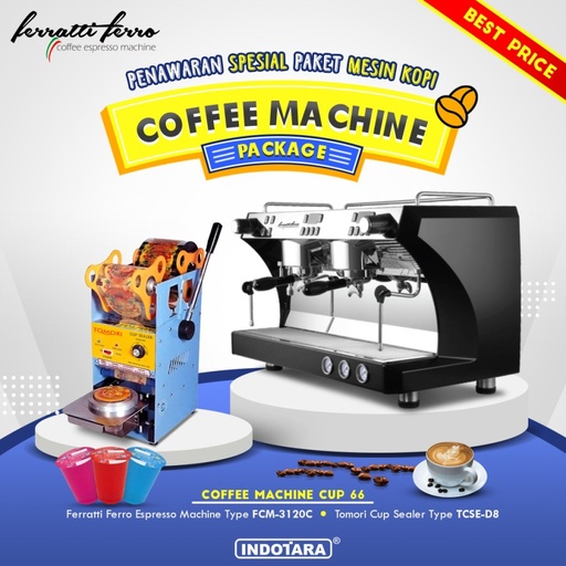 Paket Mesin Kopi Espresso Machine Cup - 66