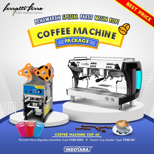 Paket Mesin Kopi Espresso Machine Cup - 64