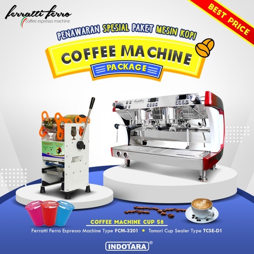 Paket Mesin Kopi Espresso Machine Cup - 58