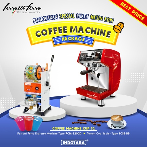 Paket Mesin Kopi Espresso Machine Cup - 32