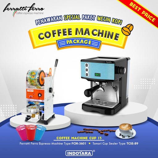 Paket Mesin Kopi Espresso Machine Cup - 13