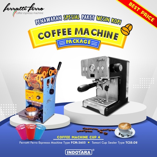 Paket Mesin Kopi Espresso Machine Cup - 4