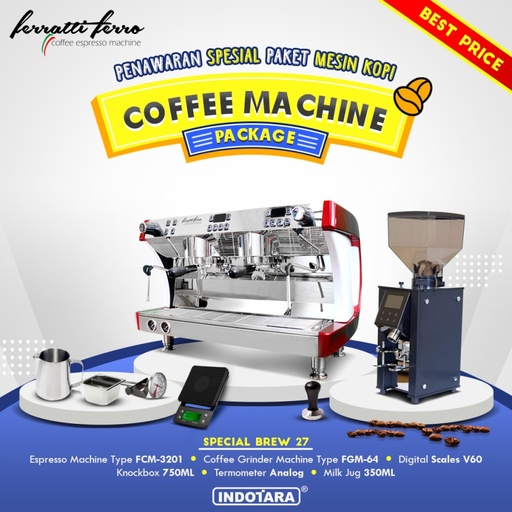 Paket mesin kopi Espresso Special Brew 27 - 28