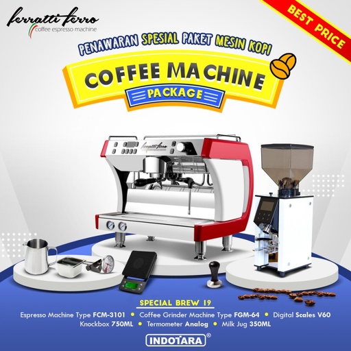 Paket mesin kopi Espresso Special Brew 19 - 20