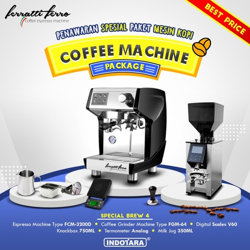 Paket mesin kopi Espresso Special Brew 4 - 5 - 6