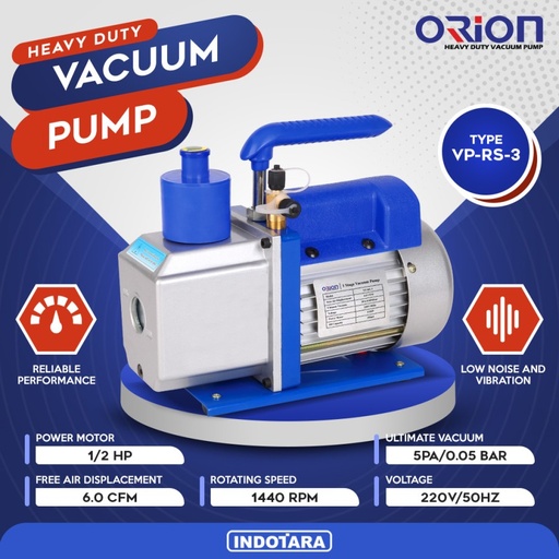 Vacuum Pump AC Mesin Pompa Vacuum AC 1/2 HP Orion VP-RS-3