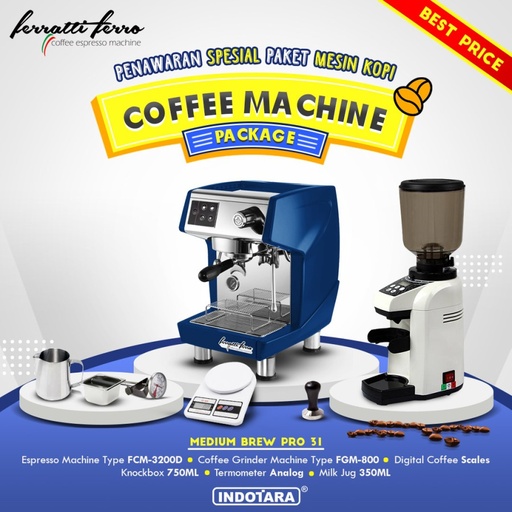 Paket mesin kopi Espresso Medium Brew Pro 31 - 32 - 33