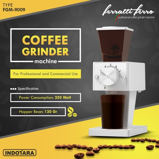 Coffee Grinder Machine Alat Penggiling Kopi Ferratti Ferro FGM-9009