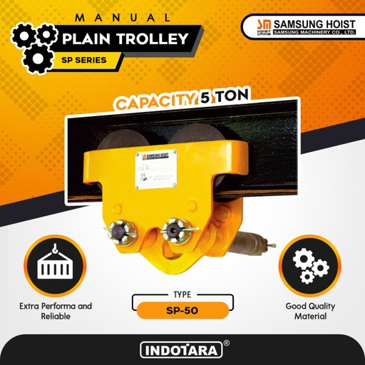 Manual Plain Trolley Troli Katrol Manual 5 Ton Samsung SP50