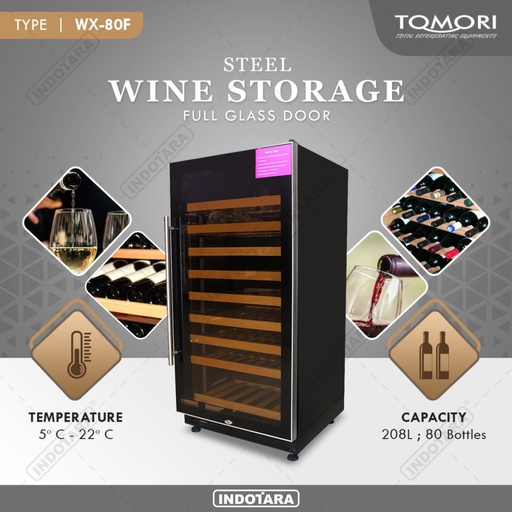 Wine Cooler | Tomori Wine Storage Steel WX-80F