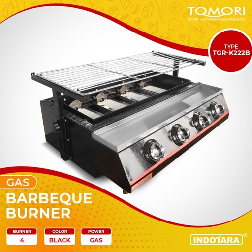 Gas Barbeque Burner / Kompor Gas 4 Tungku Tomori - TGR-K222B