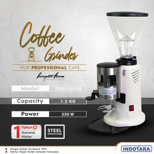 Coffee Grinder Machine / Alat Penggiling Kopi Ferratti Ferro FGM-700AB