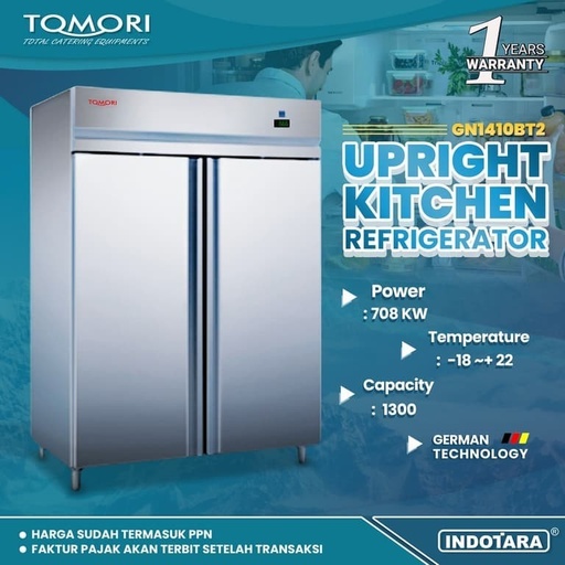 Kulkas Stainless Steel - Upright Kitchen Refrigerator - GX - GN1410BT2