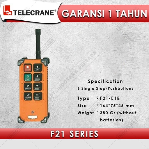 Telecrane Remote Controller F21-E1B Single Speed