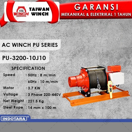 Taiwan Winch PU-3200-10J10