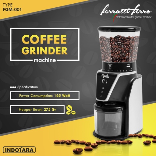 Coffee Grinder Machine Alat Penggiling Kopi Ferratti Ferro FGM-001