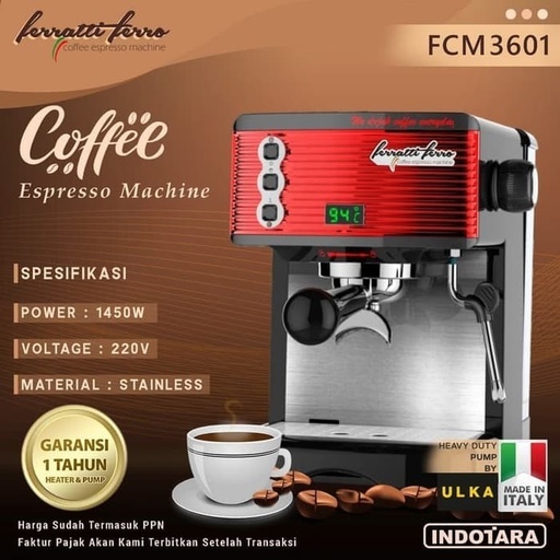 Espresso Maker Mesin Kopi Espresso Machine Ferratti Ferro - FCM3601