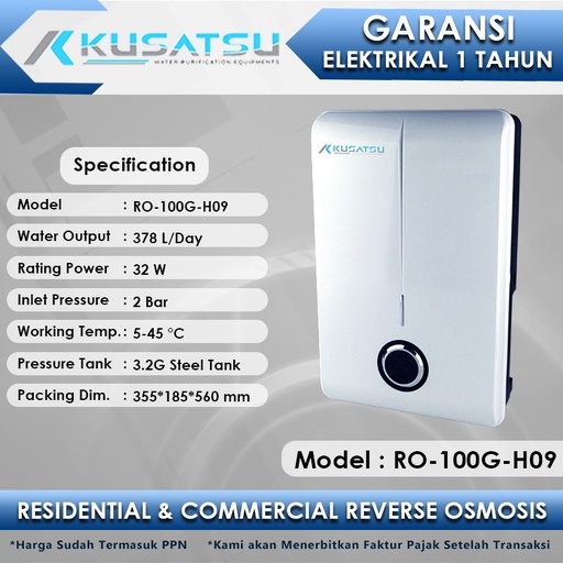 Reverse Osmosis RO-100G-H09 378L 32W Kusatsu