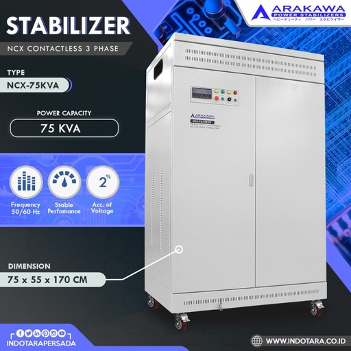 STABILIZER ARAKAWA NCX 3 PHASE NCX75KVA